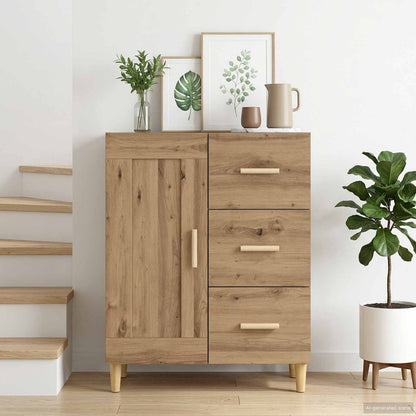 Dressoir Artisanaal eiken 69,5 x 34 x 90 cm Bewerkt hout