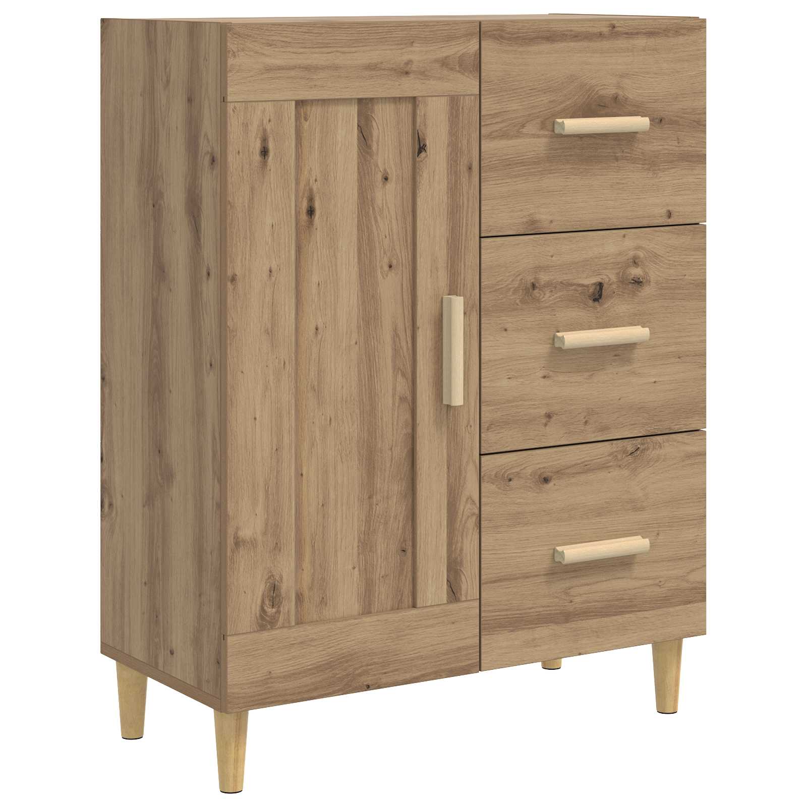 Dressoir Artisanaal eiken 69,5 x 34 x 90 cm Bewerkt hout