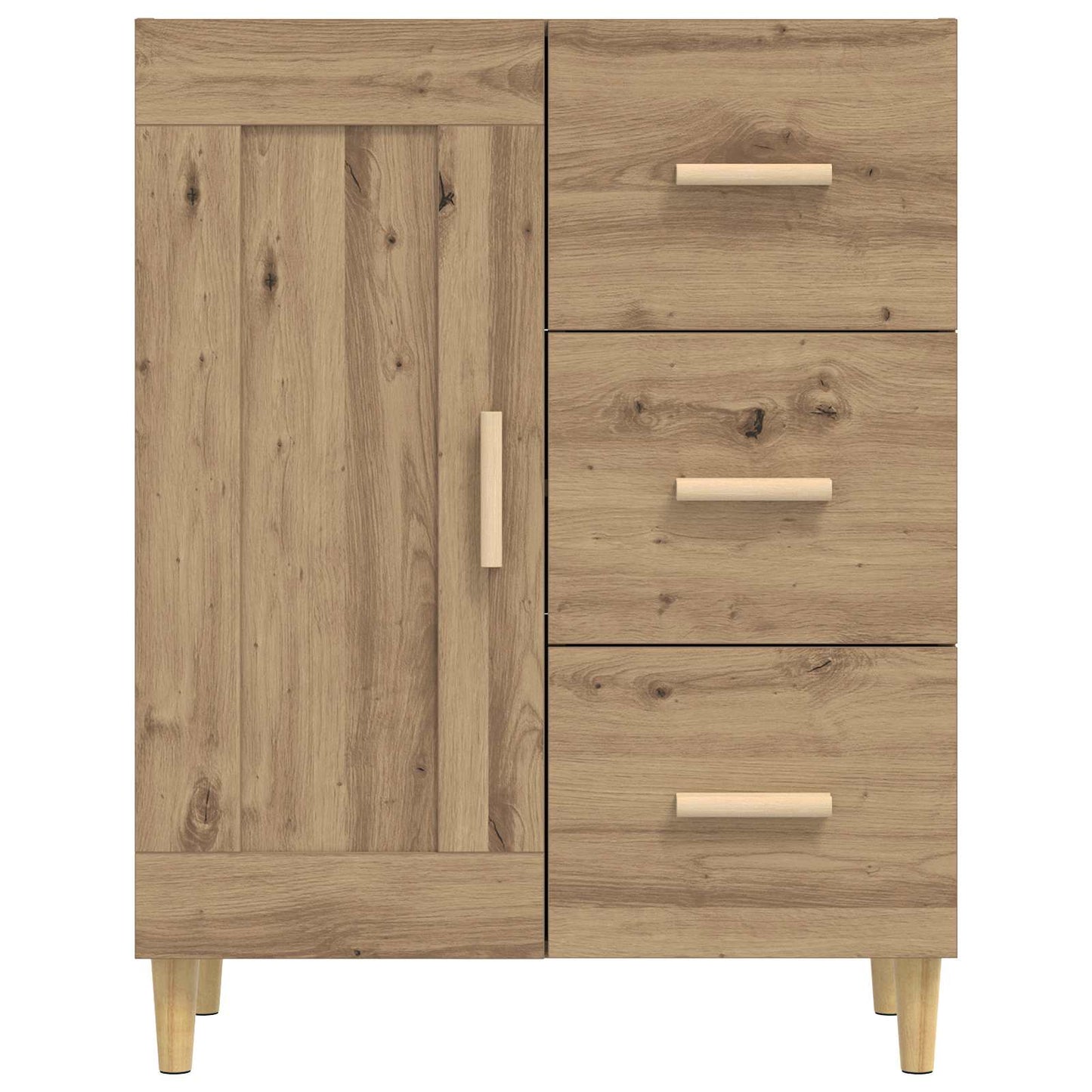 Dressoir Artisanaal eiken 69,5 x 34 x 90 cm Bewerkt hout