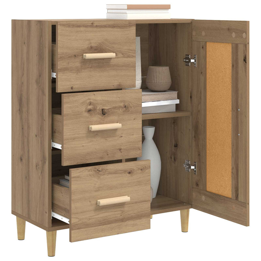 Dressoir Artisanaal eiken 69,5 x 34 x 90 cm Bewerkt hout