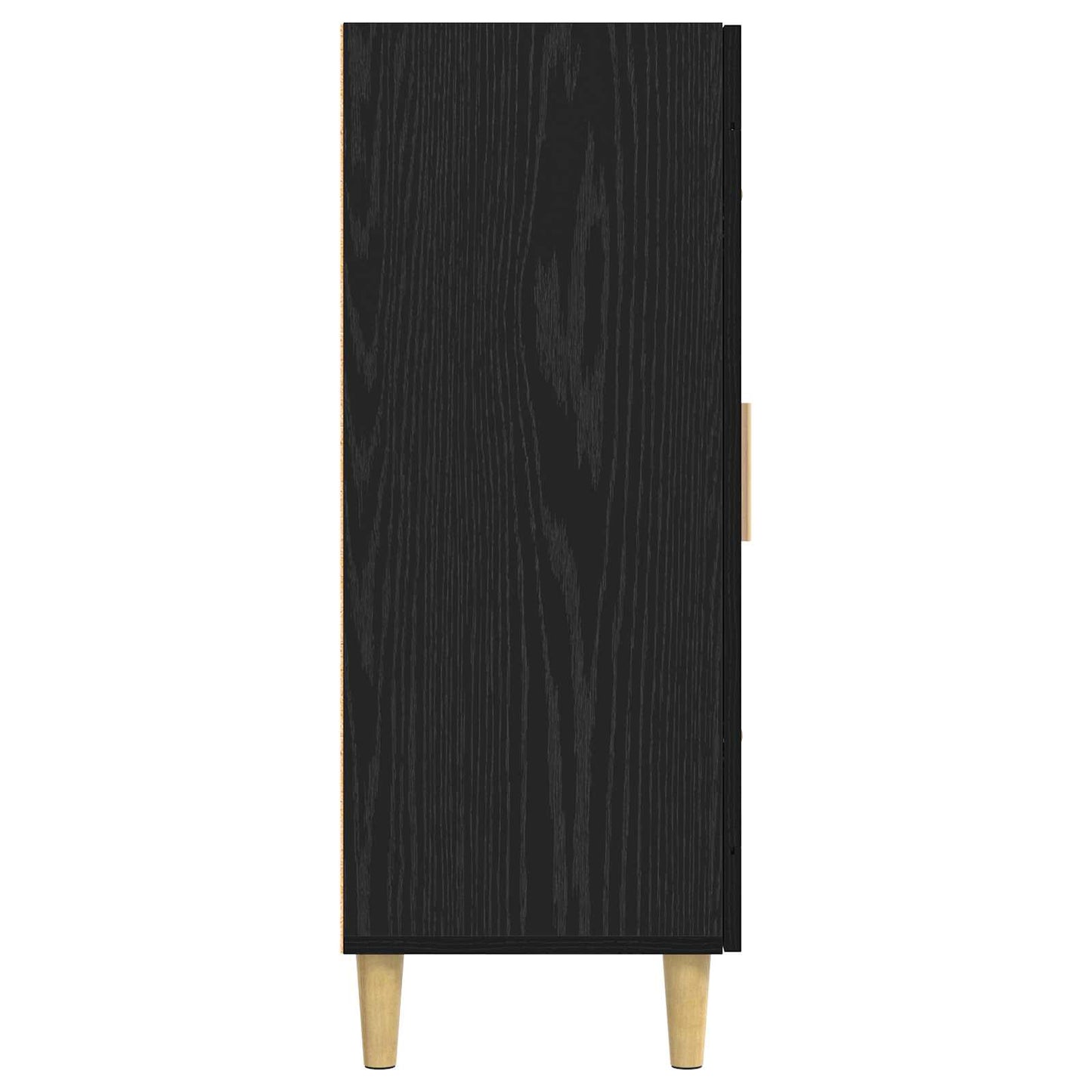 Dressoir Zwart eiken 69,5 x 34 x 90 cm Bewerkt hout