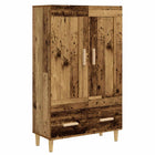 Hoge kast Oud hout 70 x 31 x 115 cm Bewerkt hout