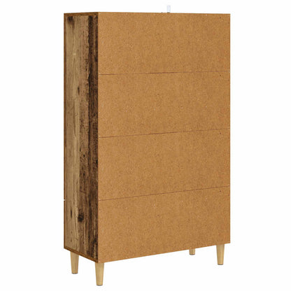 Hoge kast Oud hout 70 x 31 x 115 cm Bewerkt hout