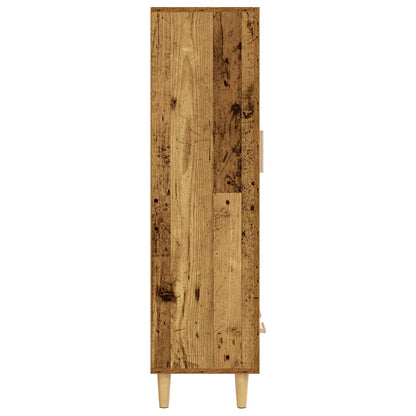 Hoge kast Oud hout 70 x 31 x 115 cm Bewerkt hout