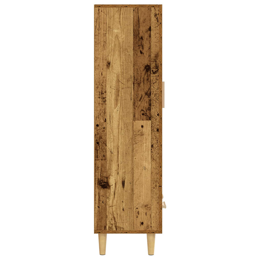 Hoge kast Oud hout 70 x 31 x 115 cm Bewerkt hout