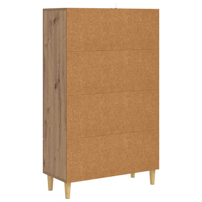 Hoge kast Artisanaal eiken 70 x 31 x 115 cm Bewerkt hout