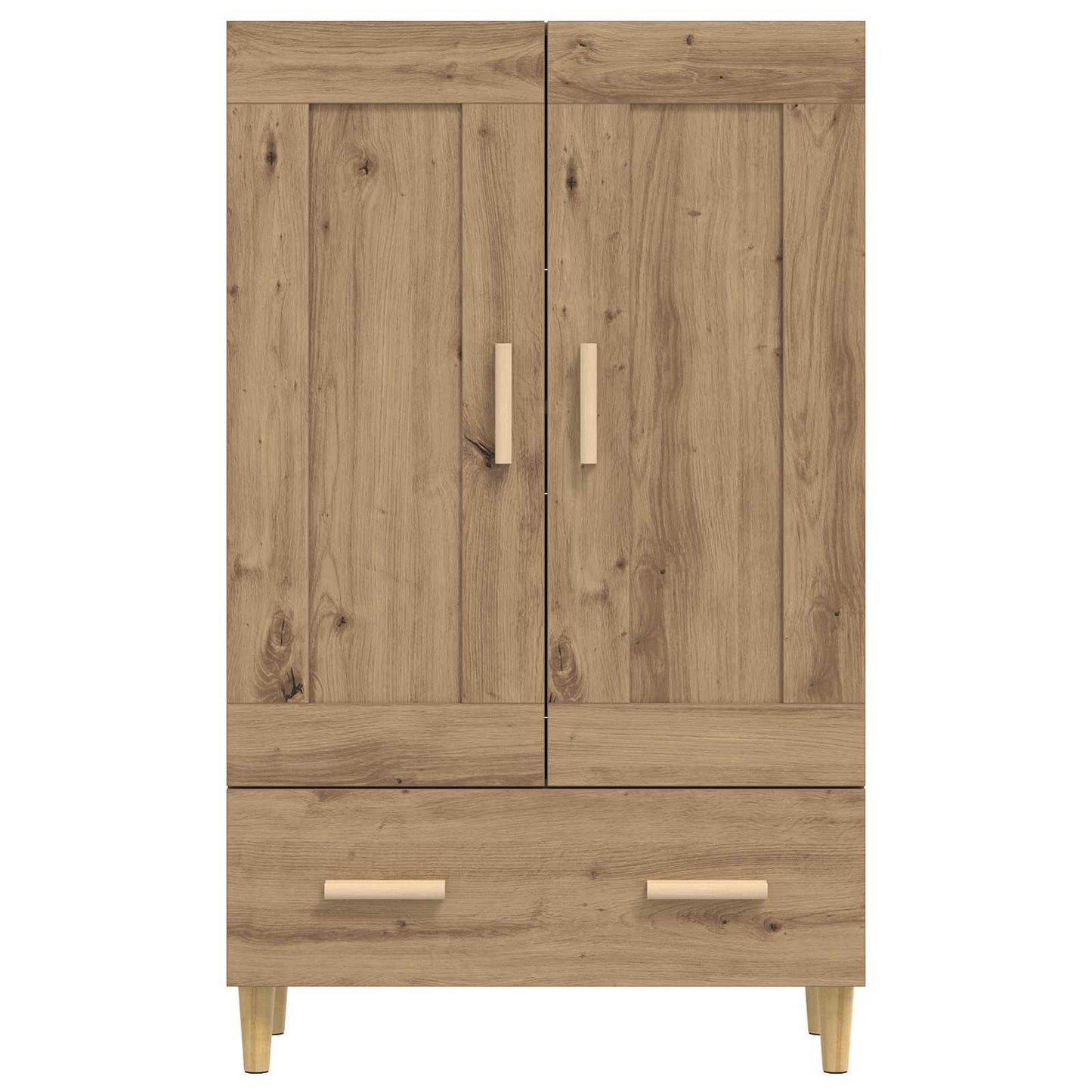 Hoge kast Artisanaal eiken 70 x 31 x 115 cm Bewerkt hout