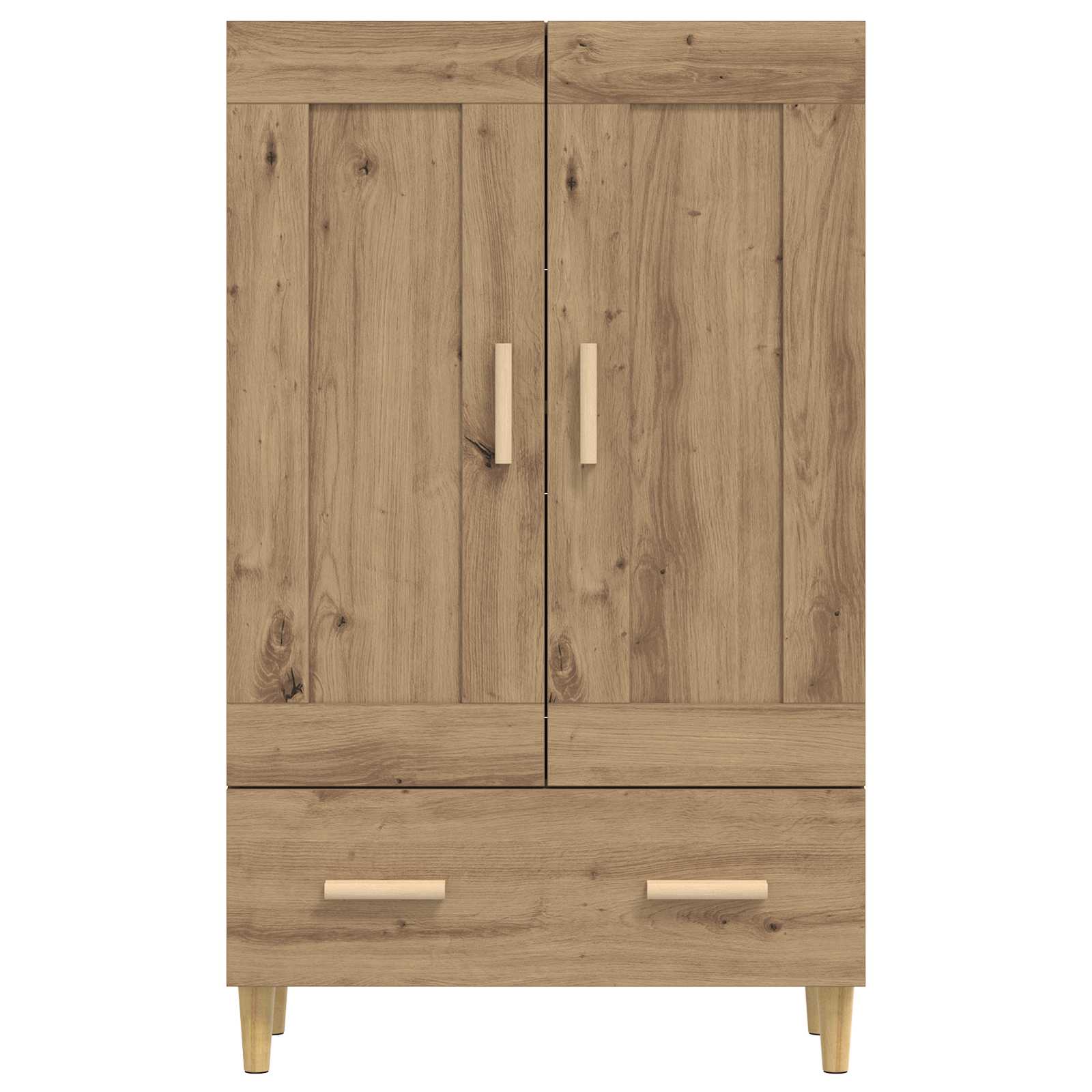 Hoge kast Artisanaal eiken 70 x 31 x 115 cm Bewerkt hout