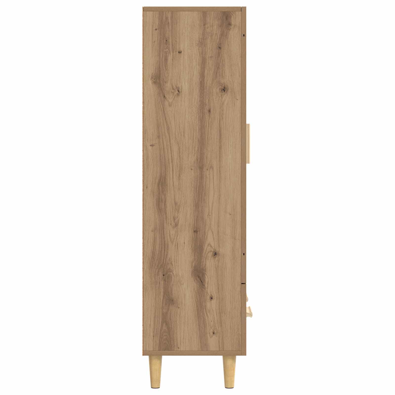 Hoge kast Artisanaal eiken 70 x 31 x 115 cm Bewerkt hout