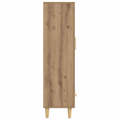Hoge kast Artisanaal eiken 70 x 31 x 115 cm Bewerkt hout