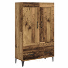Hoge kast Oud hout 70 x 31 x 115 cm Bewerkt hout