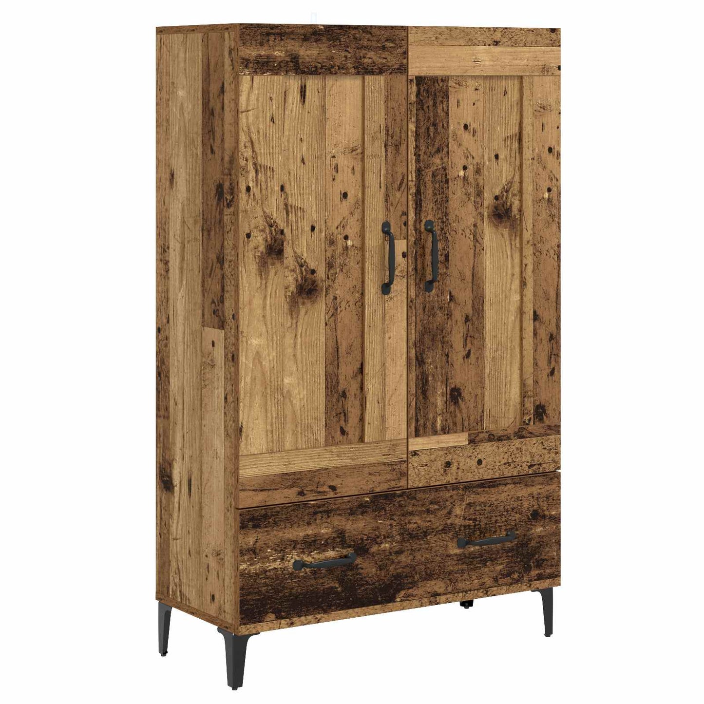 Hoge kast Oud hout 70 x 31 x 115 cm Bewerkt hout