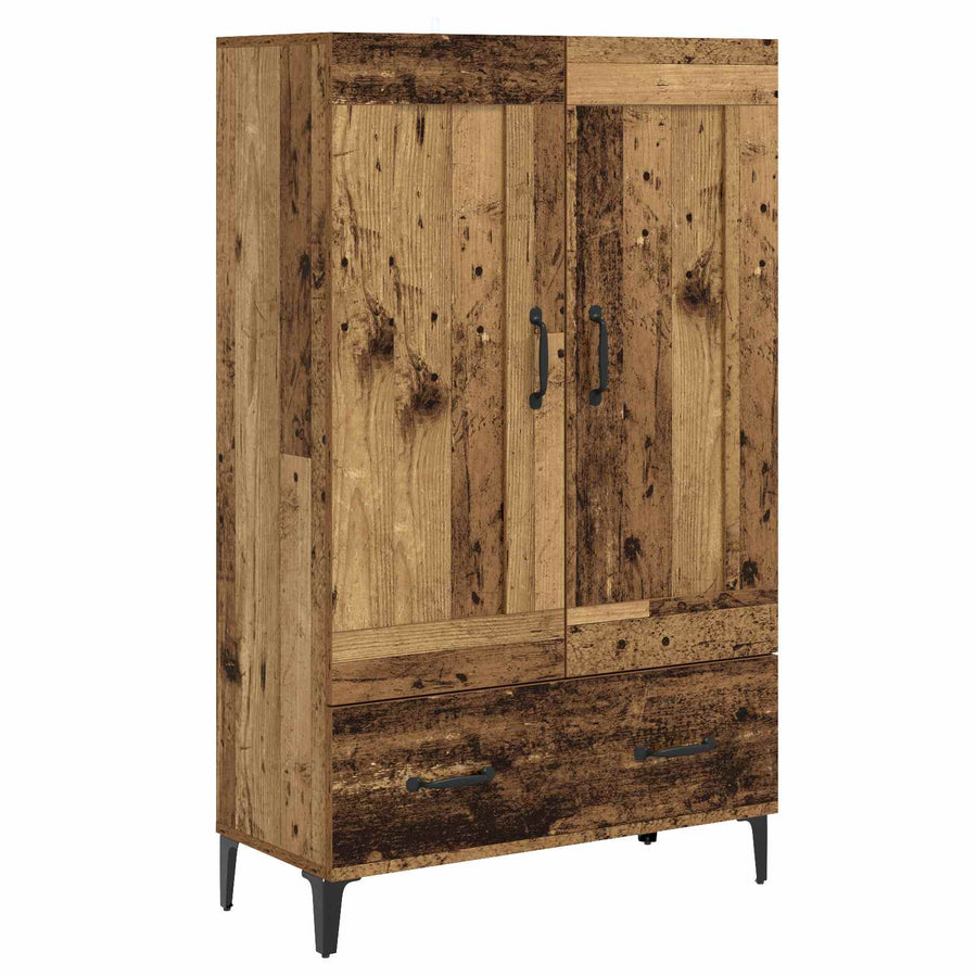 Hoge kast Oud hout 70 x 31 x 115 cm Bewerkt hout