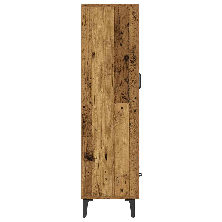 Hoge kast Oud hout 70 x 31 x 115 cm Bewerkt hout