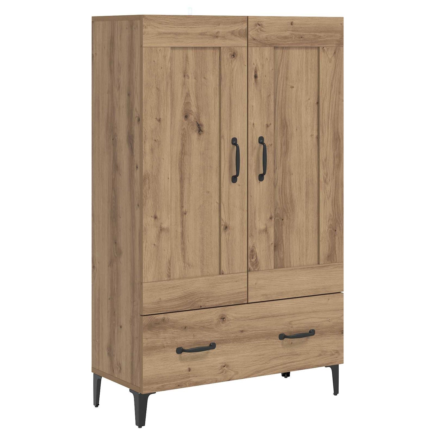 Hoge kast Artisanaal eiken 70 x 31 x 115 cm Bewerkt hout