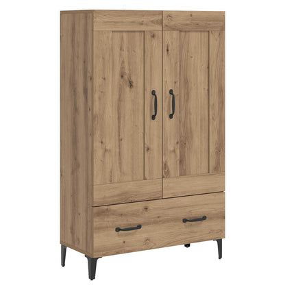Hoge kast Artisanaal eiken 70 x 31 x 115 cm Bewerkt hout