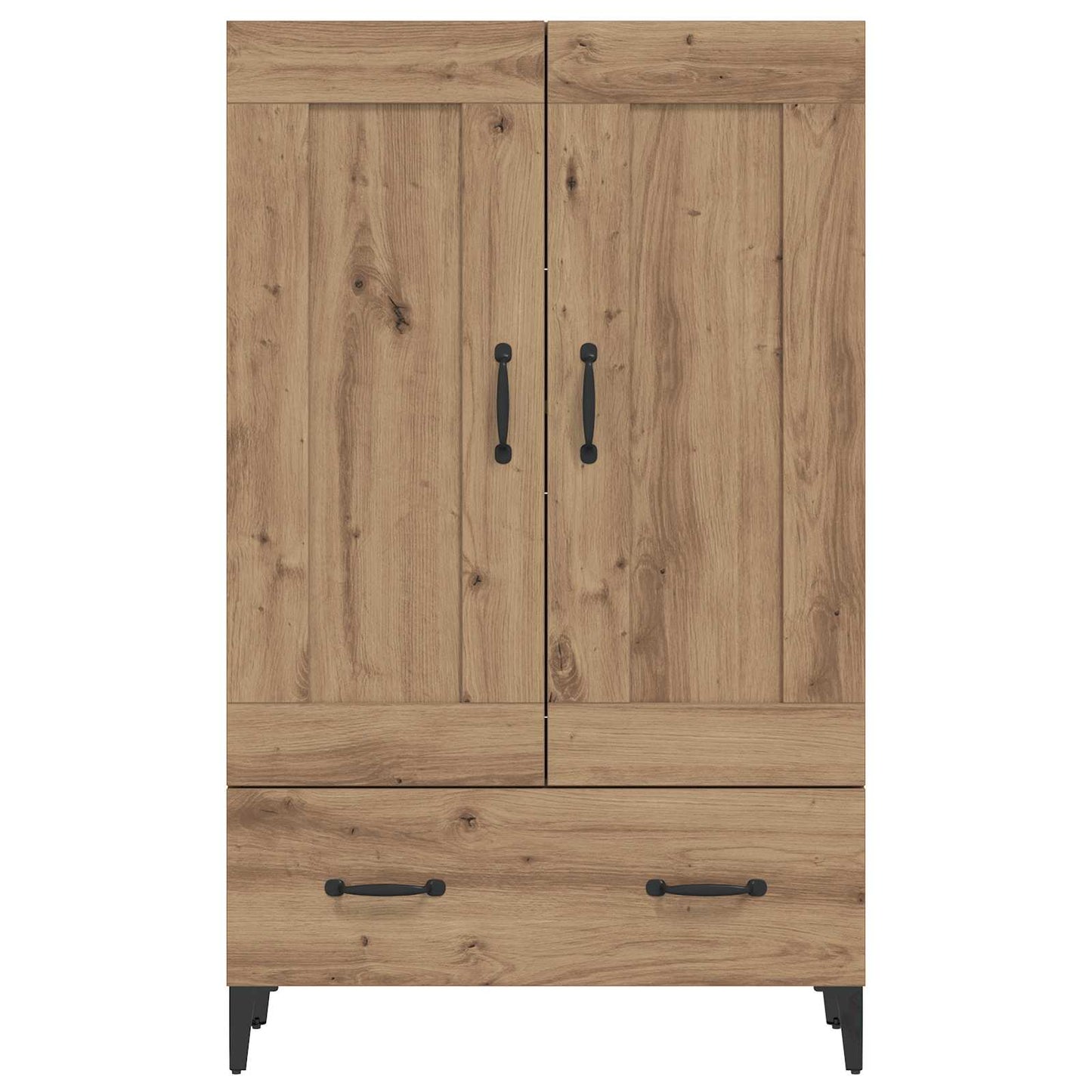 Hoge kast Artisanaal eiken 70 x 31 x 115 cm Bewerkt hout