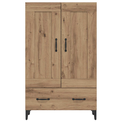 Hoge kast Artisanaal eiken 70 x 31 x 115 cm Bewerkt hout