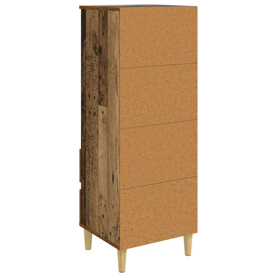 Hoge kast Oud hout 40 x 36 x 110 cm Bewerkt hout
