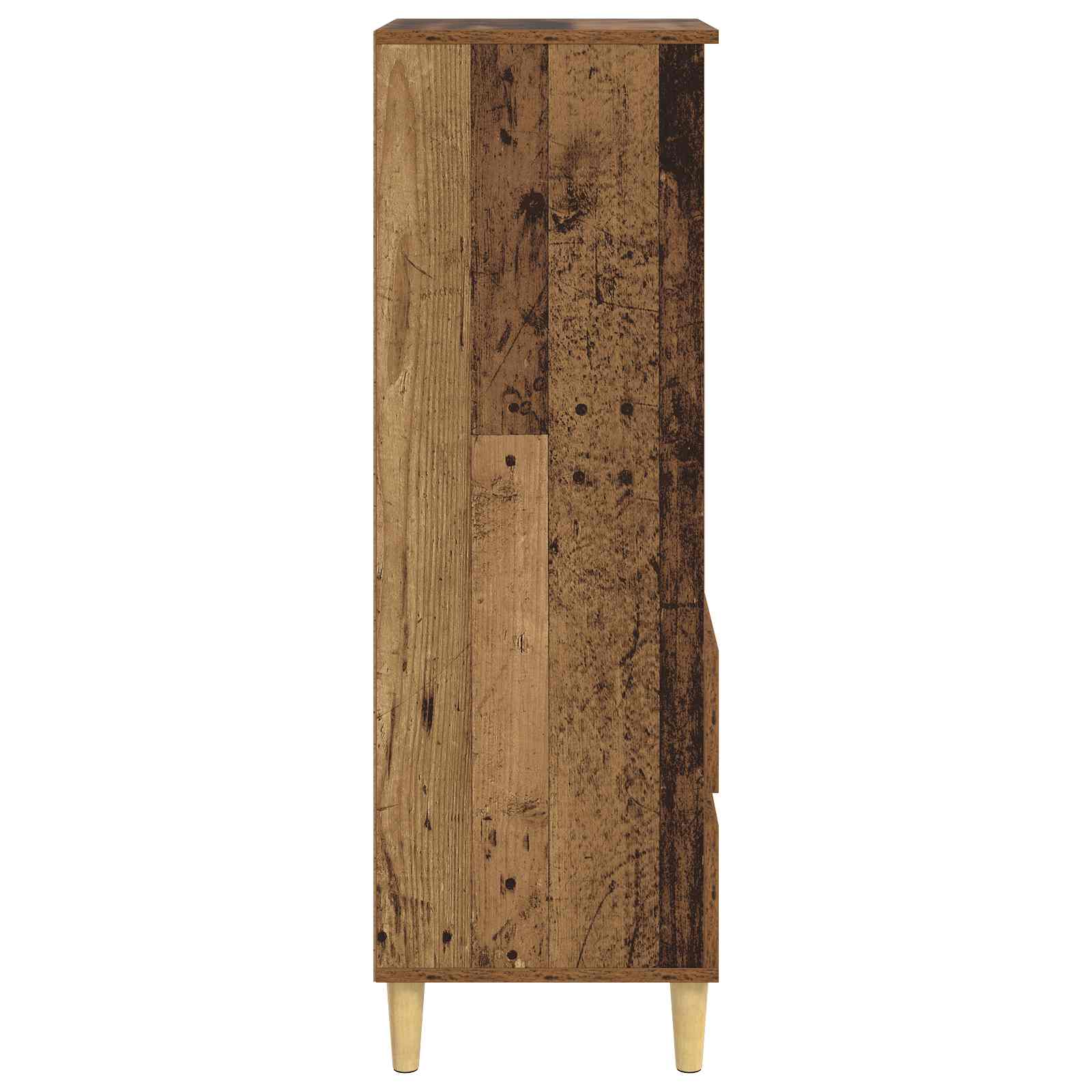 Hoge kast Oud hout 40 x 36 x 110 cm Bewerkt hout