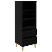 Hoge kast zwart eiken 40x36x110 cm