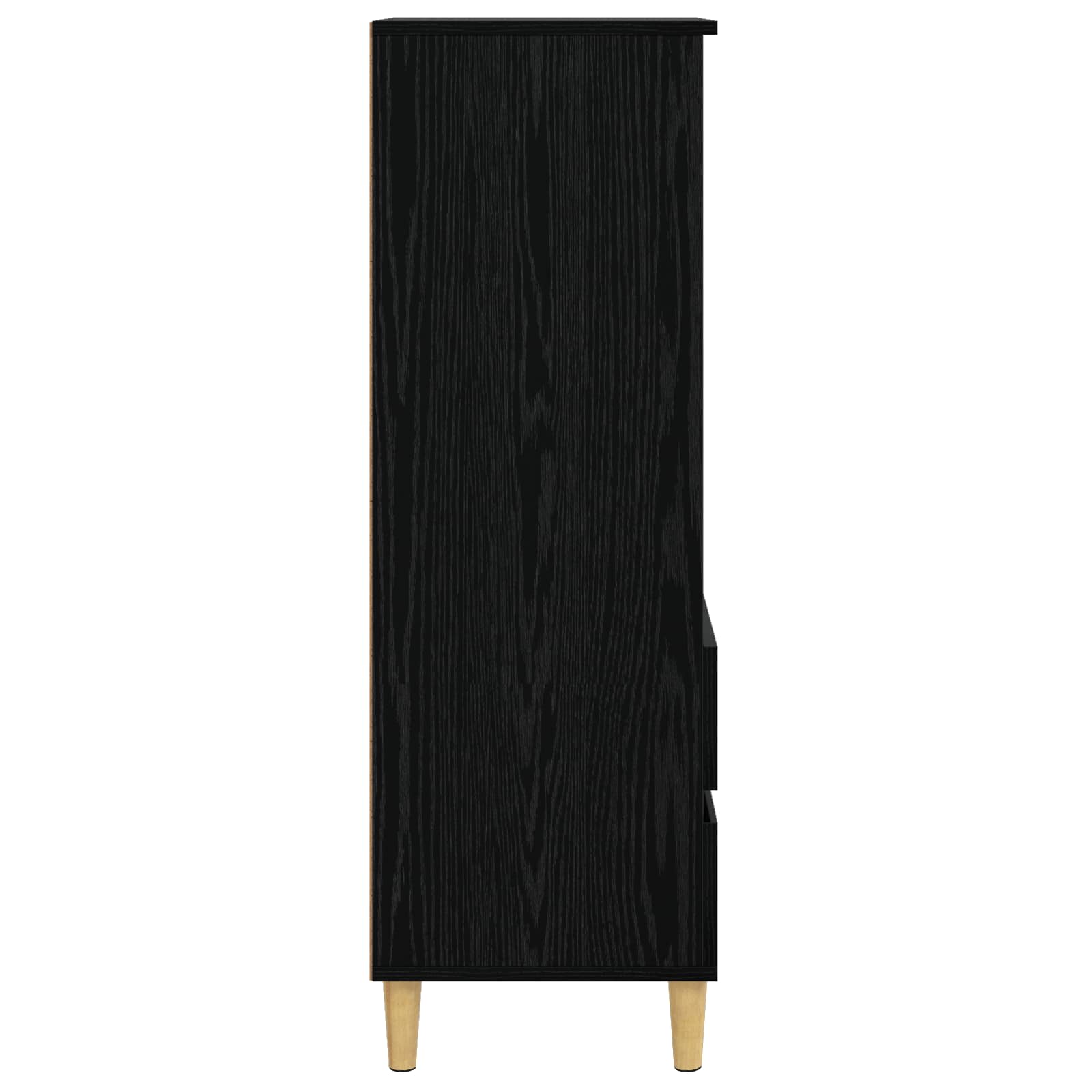 Hoge kast Zwart eiken 40 x 36 x 110 cm Bewerkt hout