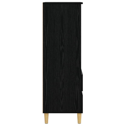 Hoge kast Zwart eiken 40 x 36 x 110 cm Bewerkt hout