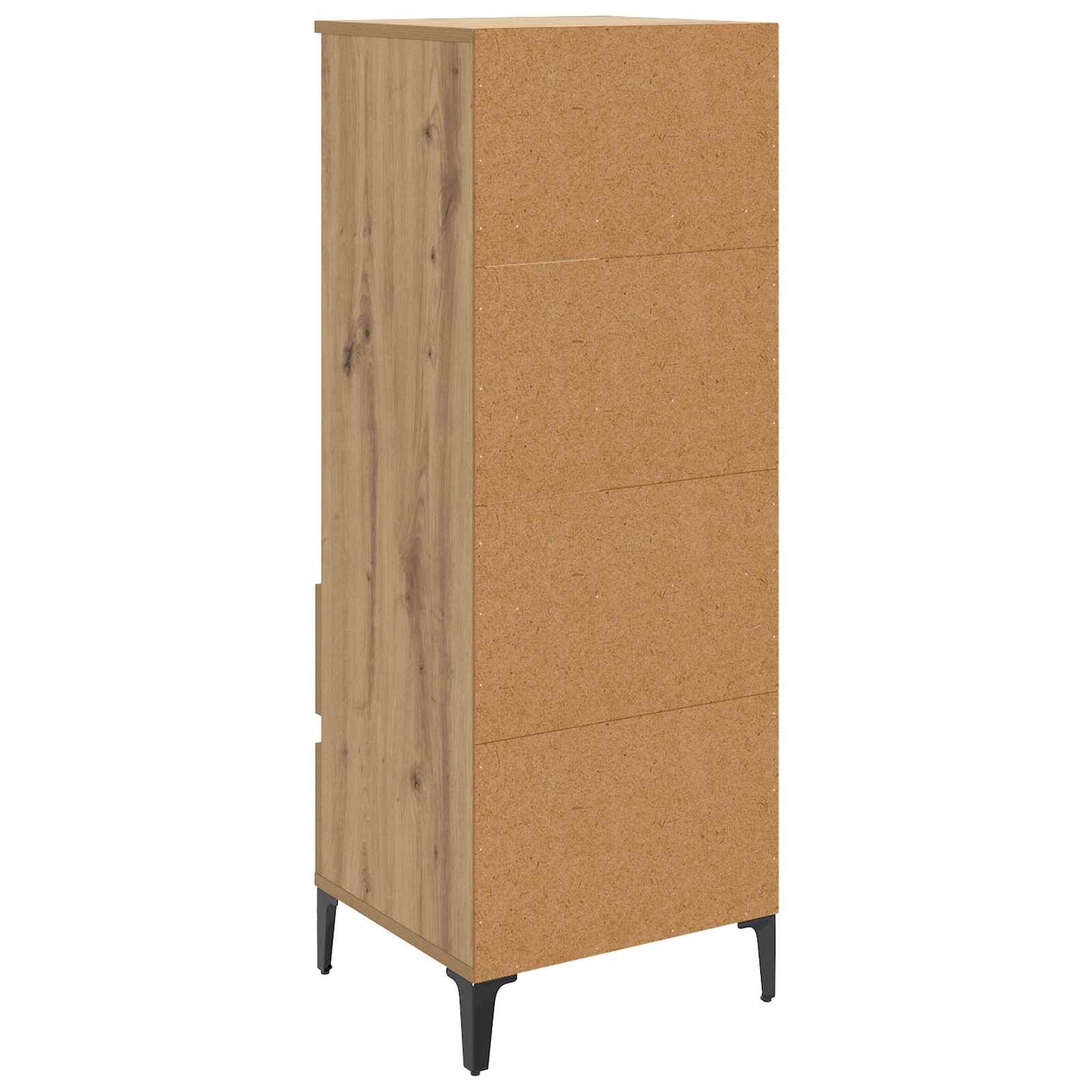 Hoge kast Artisanaal eiken 40 x 36 x 110 cm Bewerkt hout
