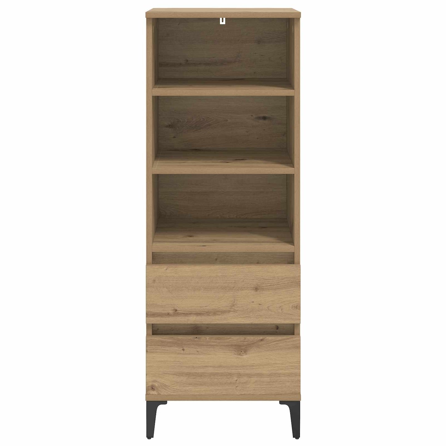 Hoge kast Artisanaal eiken 40 x 36 x 110 cm Bewerkt hout