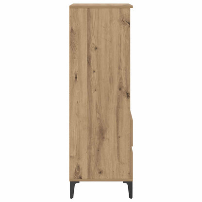 Hoge kast Artisanaal eiken 40 x 36 x 110 cm Bewerkt hout