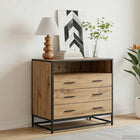 Ladenkast 3-Lade Artisanaal eiken 70 x 41 x 70 cm Bewerkt hout