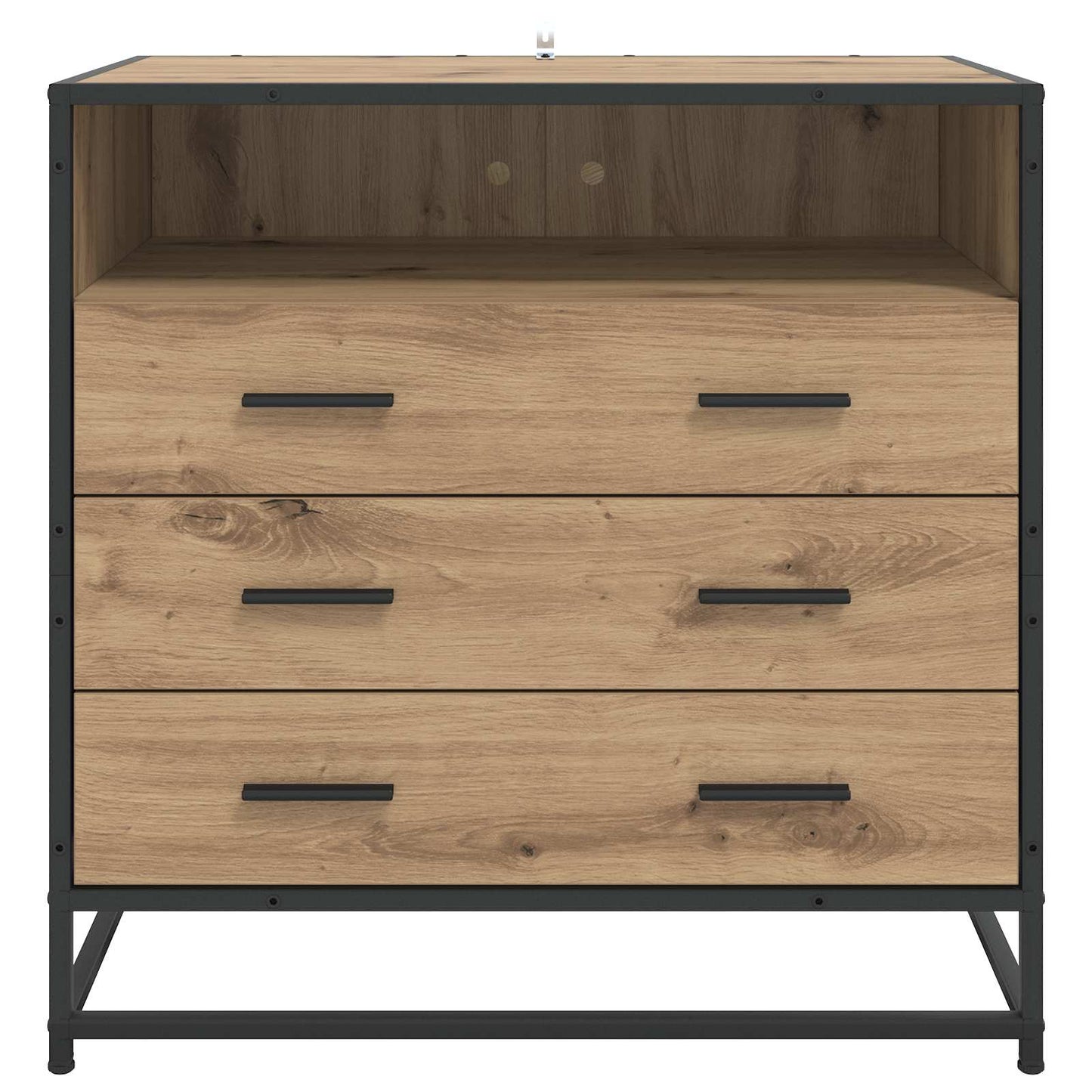 Ladenkast 3-Lade Artisanaal eiken 70 x 41 x 70 cm Bewerkt hout