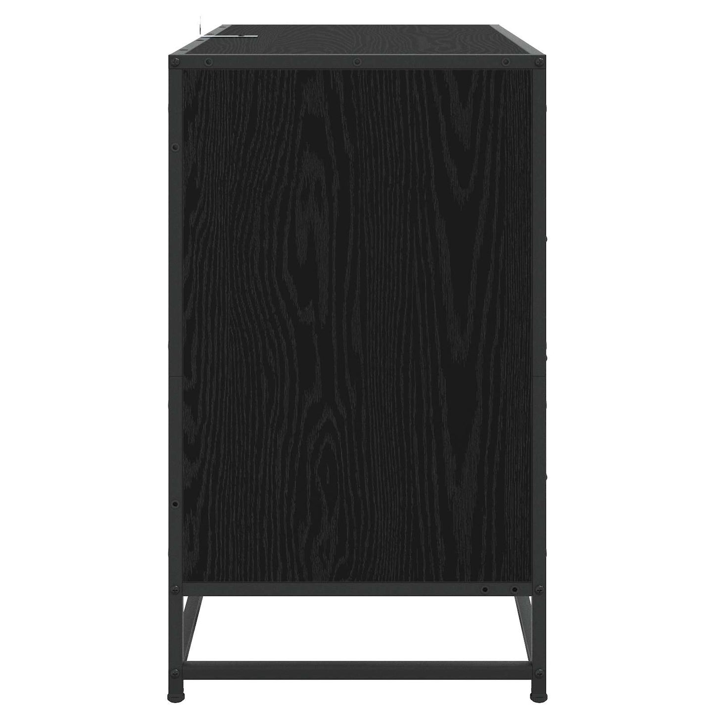 Ladenkast 3-Lade Zwart eiken 70 x 41 x 70 cm Bewerkt hout