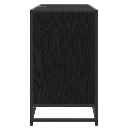 Ladenkast 3-Lade Zwart eiken 70 x 41 x 70 cm Bewerkt hout