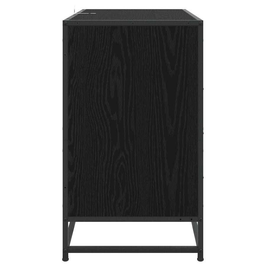 Ladenkast 3-Lade Zwart eiken 70 x 41 x 70 cm Bewerkt hout