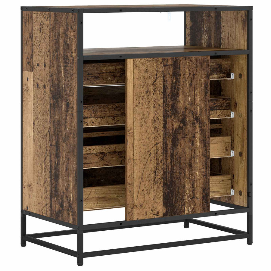 Ladenkast 4-Lade Oud hout 70 x 41 x 83,5 cm Bewerkt hout