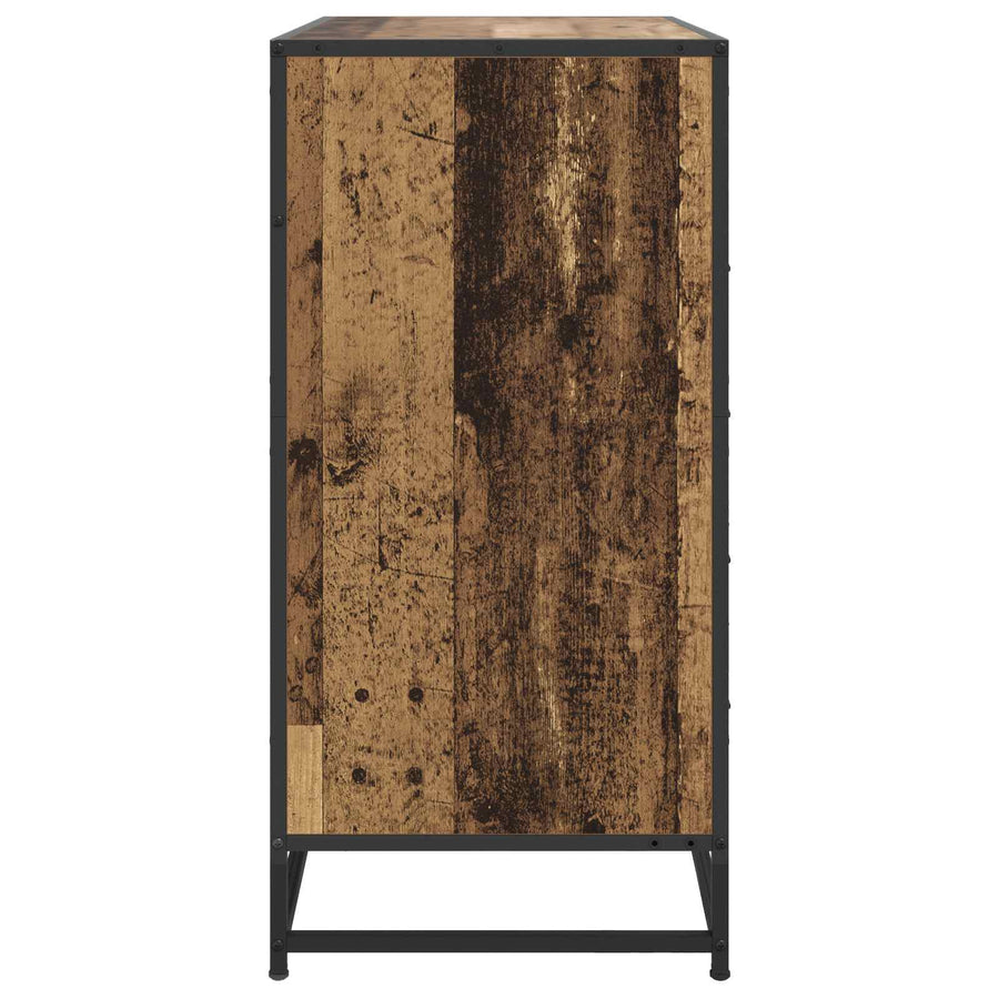 Ladenkast 4-Lade Oud hout 70 x 41 x 83,5 cm Bewerkt hout