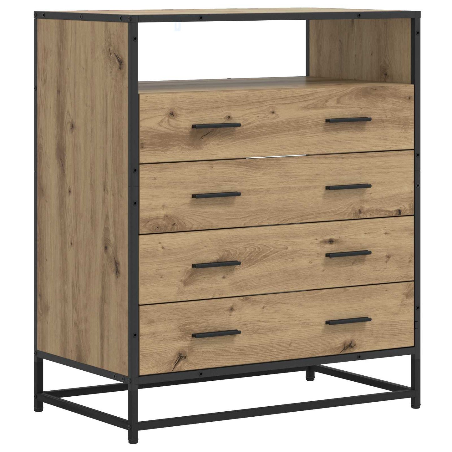 Ladenkast 4-Lade Artisanaal eiken 70 x 41 x 83,5 cm