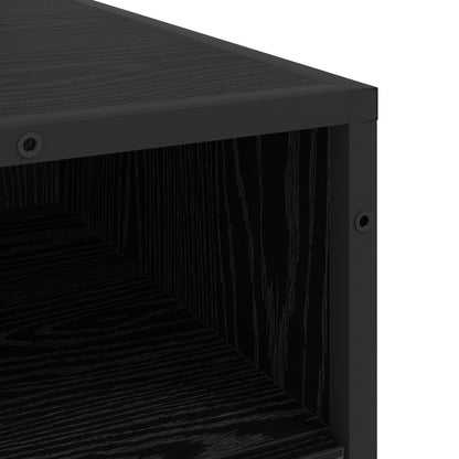 Ladenkast 4-Lade Zwart eiken 70 x 41 x 83,5 cm Bewerkt hout