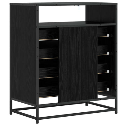 Ladenkast 4-Lade Zwart eiken 70 x 41 x 83,5 cm Bewerkt hout