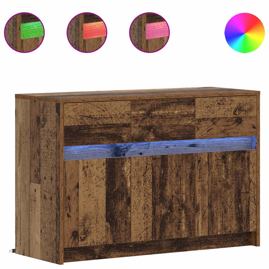 TV-kast 91 x 34 x 61 cm Oud hout Bewerkt hout