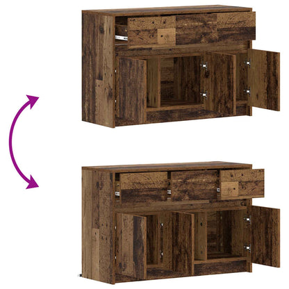 TV-kast 91 x 34 x 61 cm Oud hout Bewerkt hout