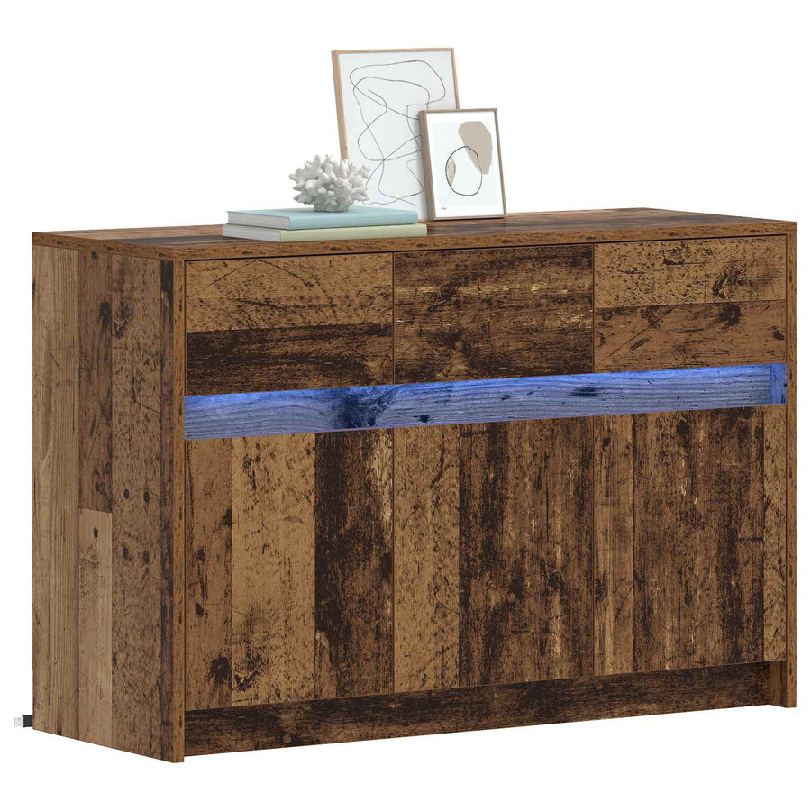 TV-kast 91 x 34 x 61 cm Oud hout Bewerkt hout