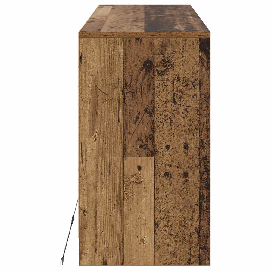 TV-kast 91 x 34 x 61 cm Oud hout Bewerkt hout