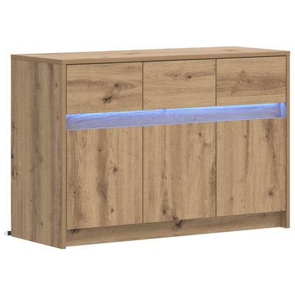 TV-kast 91 x 34 x 61 cm Artisanaal eiken Bewerkt hout