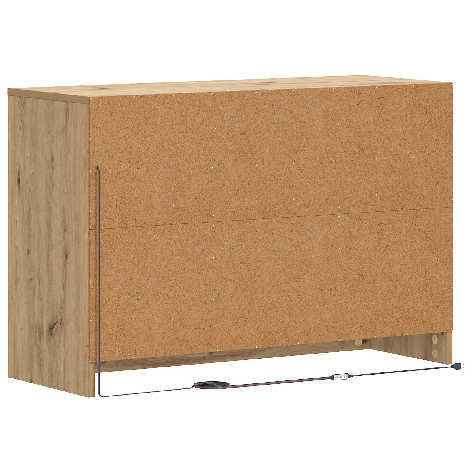 TV-kast 91 x 34 x 61 cm Artisanaal eiken Bewerkt hout