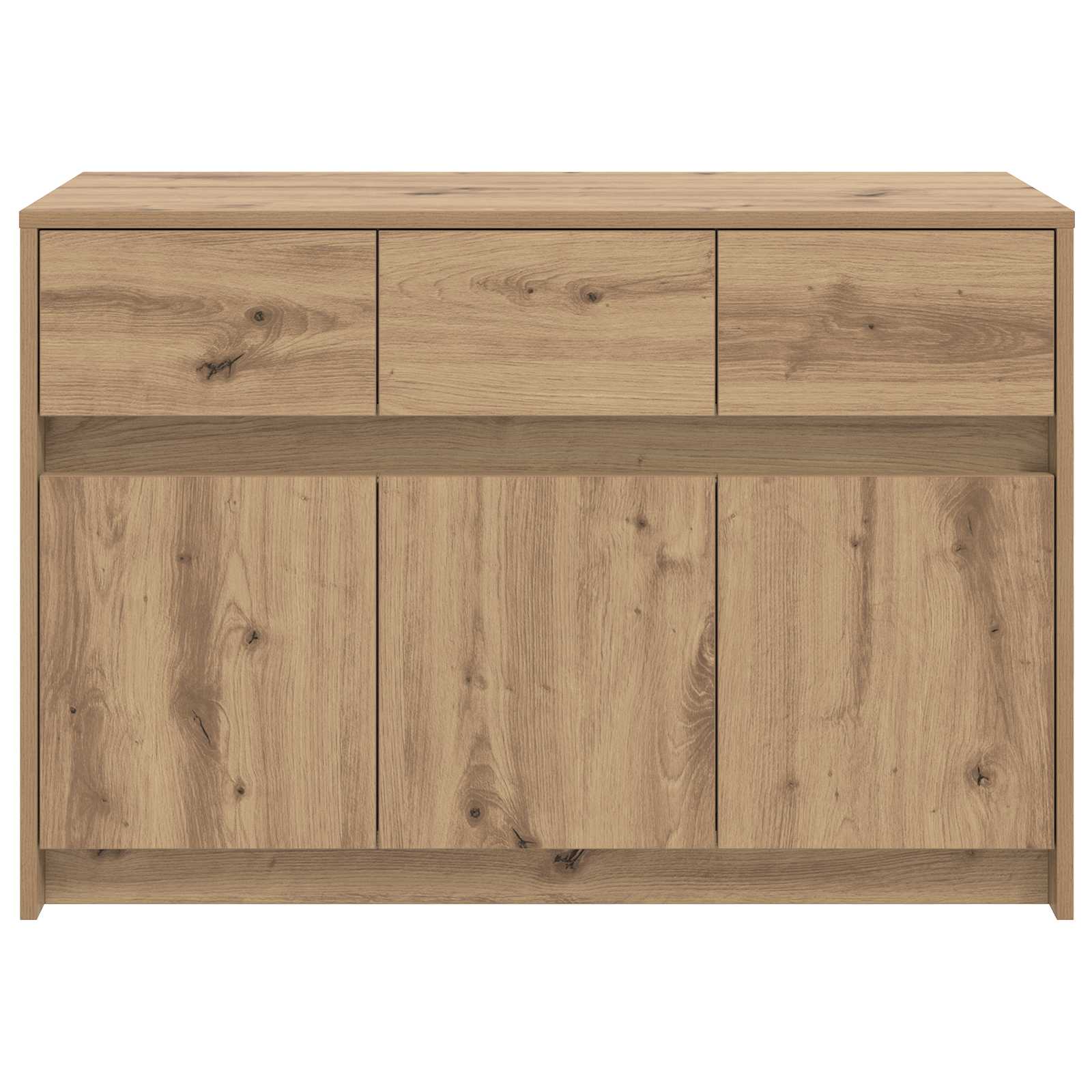 TV-kast 91 x 34 x 61 cm Artisanaal eiken Bewerkt hout