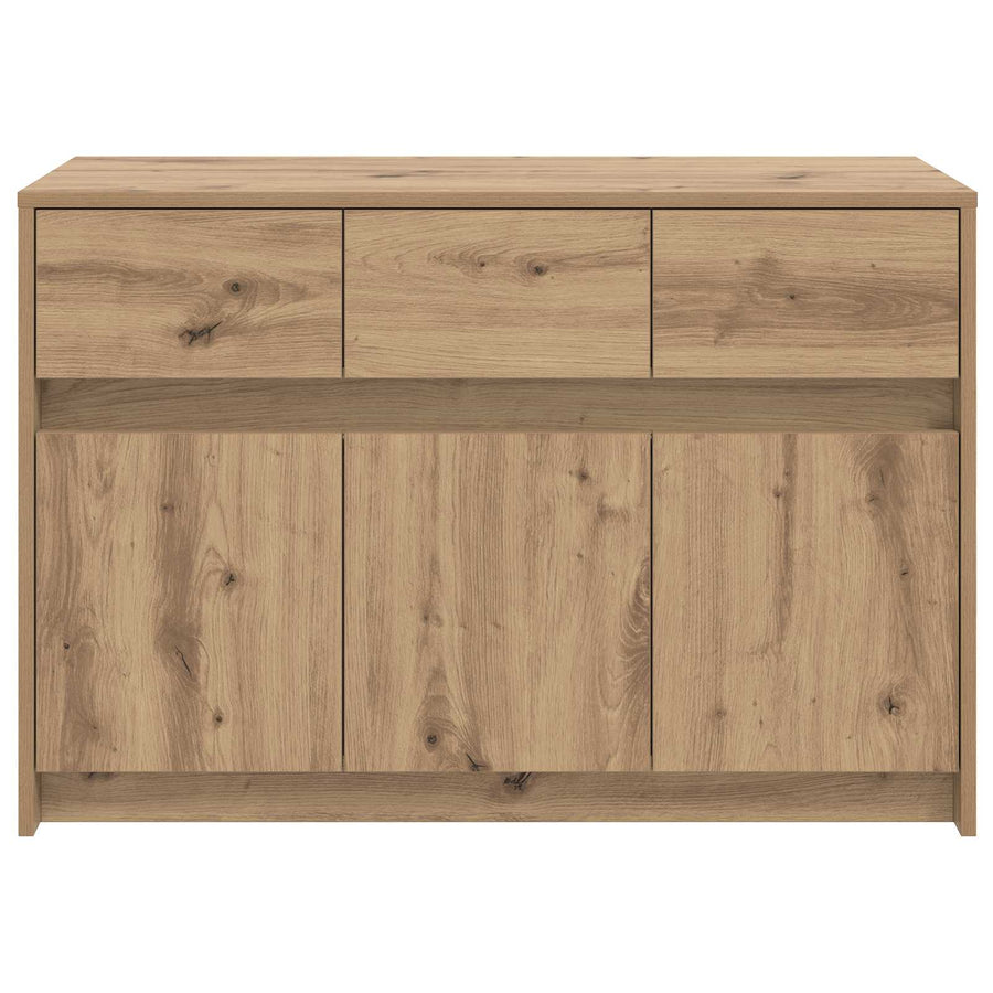 TV-kast 91 x 34 x 61 cm Artisanaal eiken Bewerkt hout