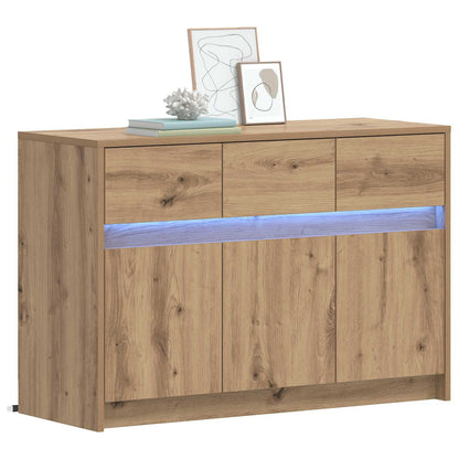 TV-kast 91 x 34 x 61 cm Artisanaal eiken Bewerkt hout