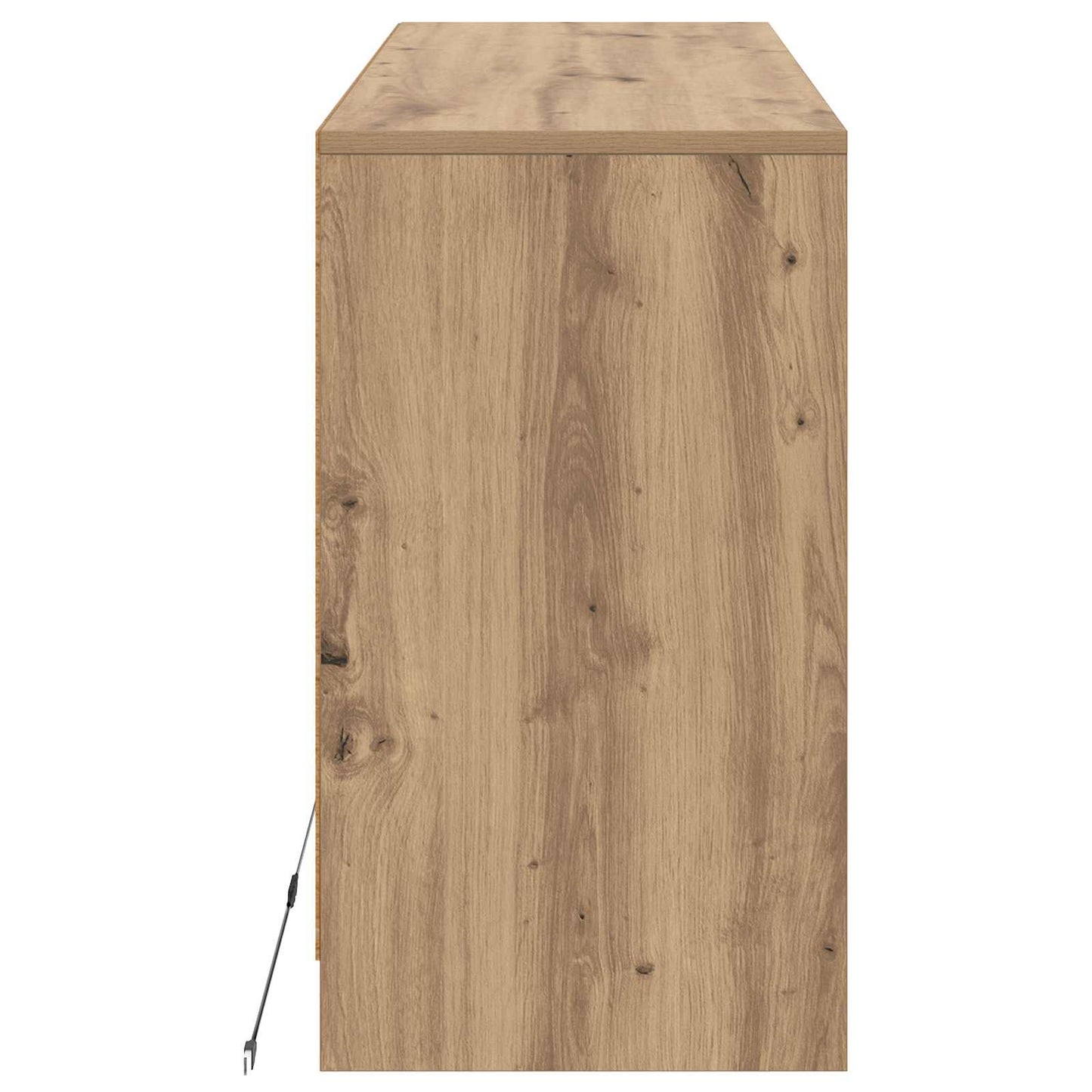 TV-kast 91 x 34 x 61 cm Artisanaal eiken Bewerkt hout